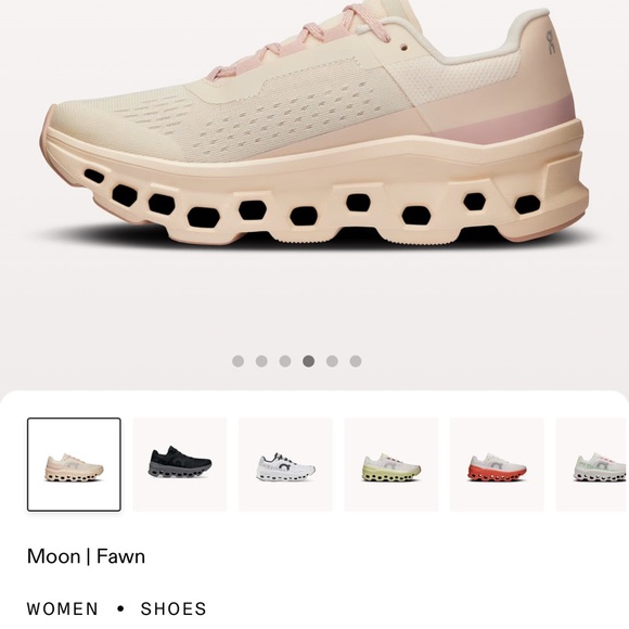 On cloudmonster. Worn once. Color is fawn/moon. - Picture 6 of 7